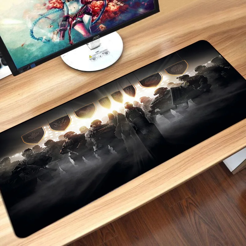 Tappetino Da Gioco Rainbow Six Siege Grande Copertura Per Tastiera Base In Gomma Antiscivolo Computer Portatile Tappeto Scrivania Tappetino Per Pc Tap