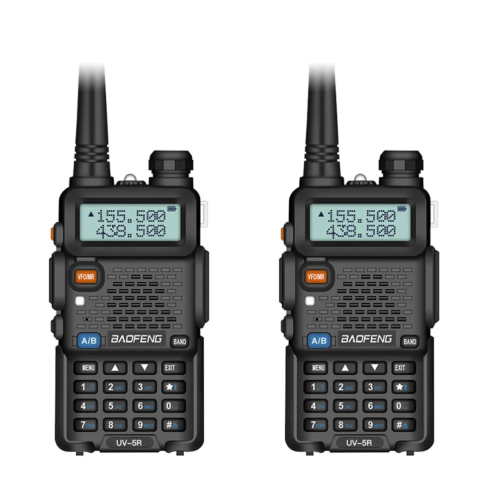 2 шт. Baofeng UV 5R двухстороннее радио мини портативный 5 Вт двухдиапазонный VHF UHF рация