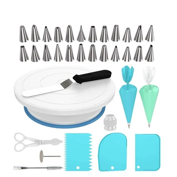 

Cake Baking Tools 54pcs/set Cake Decorating Tools Icing Turntable Set Platform Cup Rotating Plate Revolving Cream Baking