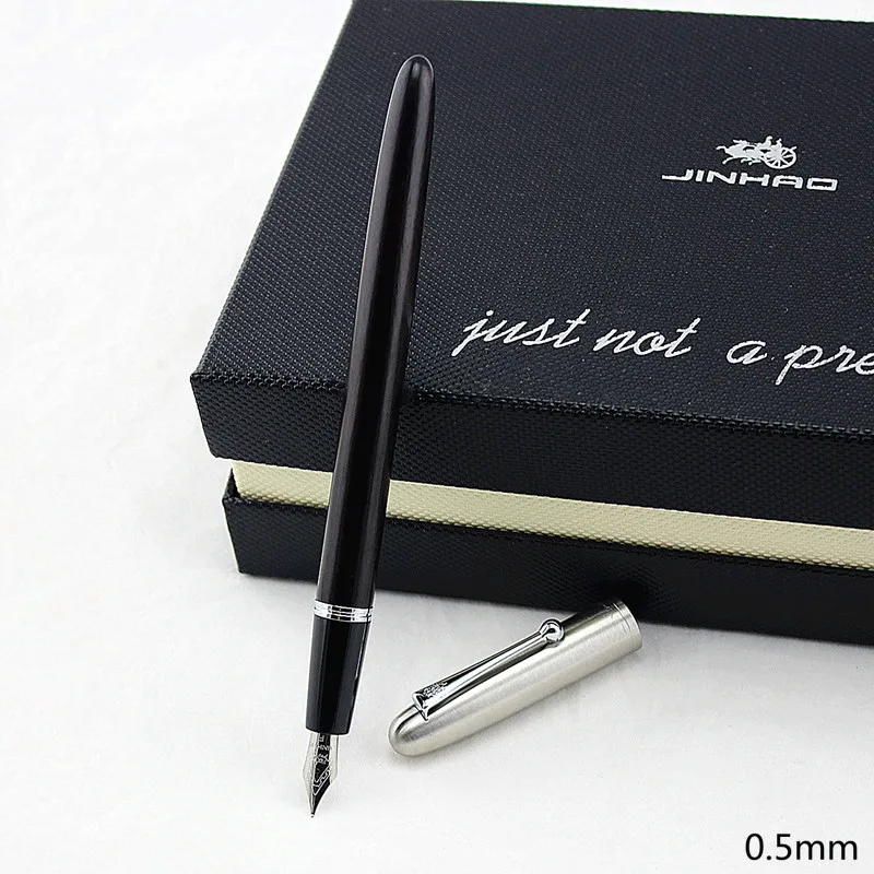 Роскошная деревянная Авторучка JINHAO, набор, 30 мл, стеклянная бутылка, поглотитель чернил, Подарочная коробка, студенческие слова, взрослые, деловые подарки, металлическая ручка