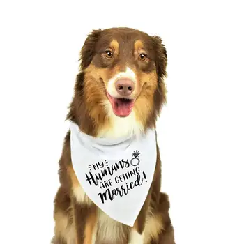 

NACOCO My Humans are Getting Married Dog Bandana Wedding Scarf Accessories for Dogs Cats
