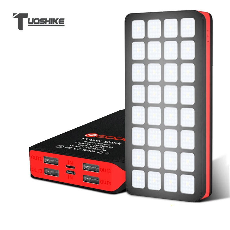 TUOSHIKE 30000mAh power Bank Быстрая зарядка 32 светодиодный внешний аккумулятор зарядное устройство для Iphone 8 XS Xiaomi samsung huawei power bank