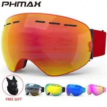 Phmax Winter Ski Goggles Met Ski Mask Snowboard Goggles Ski Bril Dubbele Lagen UV400 Bescherming Anti-Fog Sneeuw Skiën bril