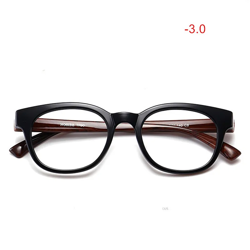 UVLAIK близорукость очки оправа для мужчин близорукие прозрачные очки оправа с диоптрией-1,0 1,5 2,0 2,5 3,0 3,5 4,0 - Цвет оправы: Темно-бордовый