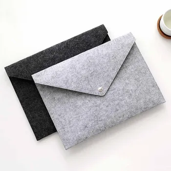 

Simple Solid A4 Big Capacity Document Bag Business Briefcase File Folders Felt Filing Bags QJY99