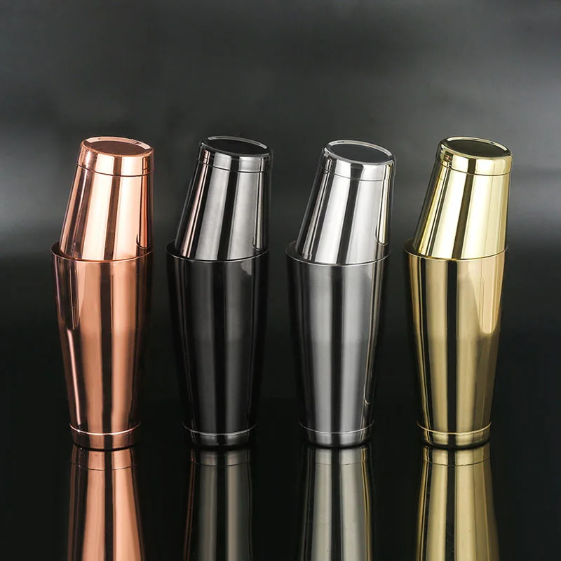 Cocktail Shaker Premium Boston Weighted Shaking Tins Gold Plated / Copper Plated Black / Mirror Finish