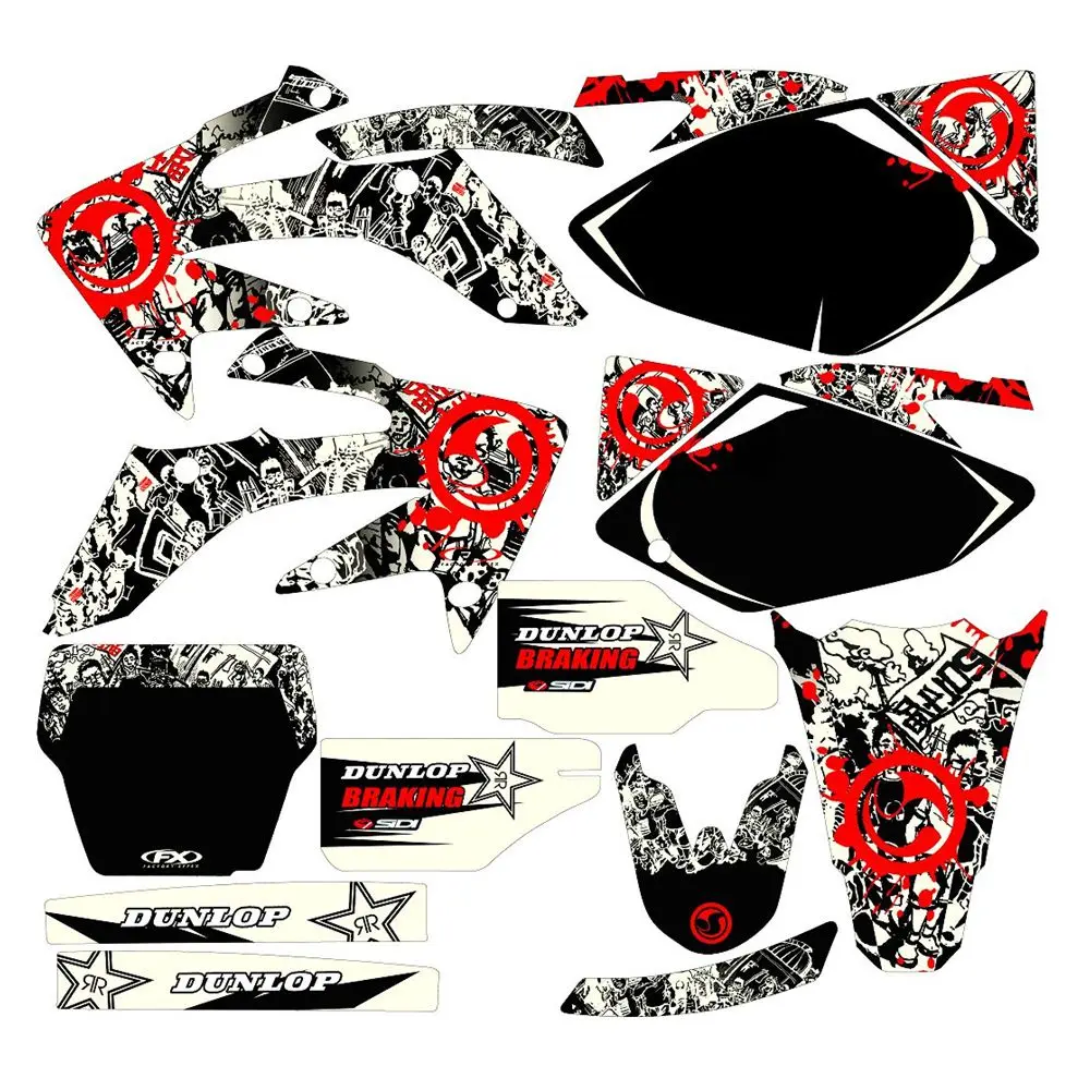 

For HONDA CRf 250R 2004-2005 Full Graphics Decals Stickers Custom Number Name 3M Bright Matte Stickers Waterproof