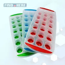 Лоток для кубиков льда круглой формы легкие формы 21 полостей лоток для льда пластиковый и легкий выпуск инструменты для мороженого
