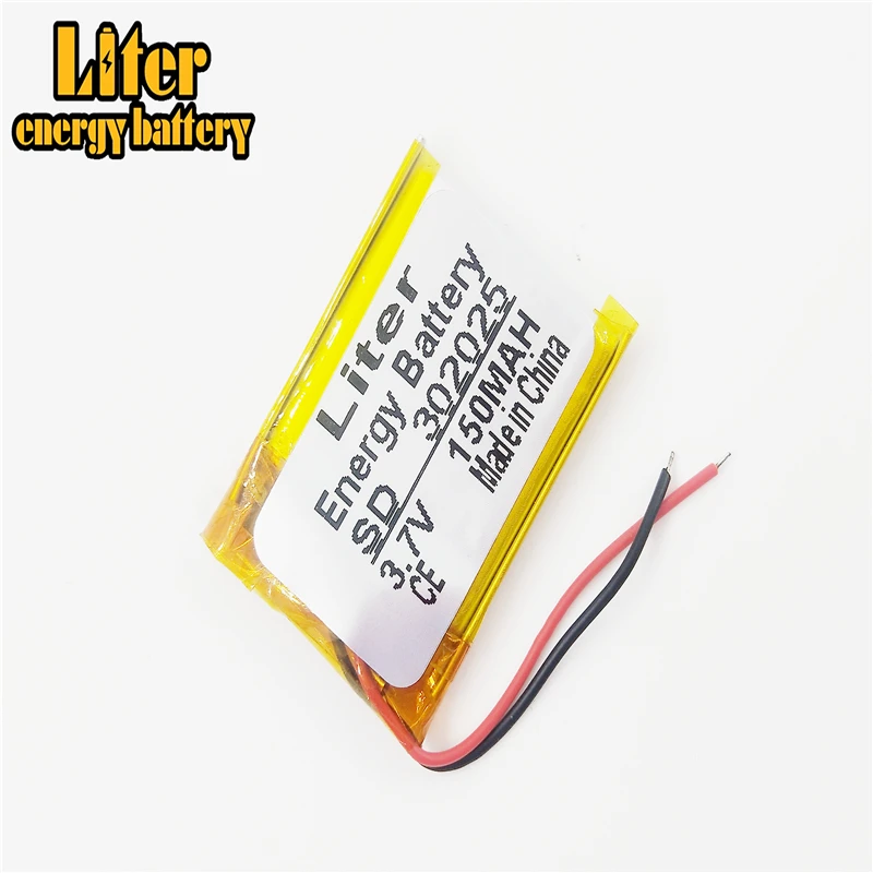 Bluetooth Литий ионная батарея 3 7 v 150mah 302025 MP4 MP3 V литий полимерная li po аккумуляторная