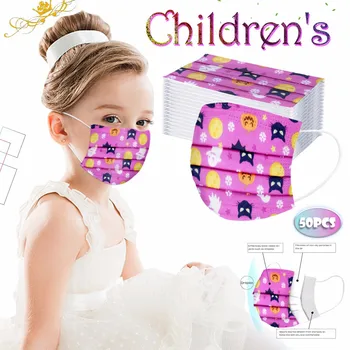 

50 Pcs Adult Child Disposable Halloween Print 3ply Ear Loop Mouth Infantiles Large Stock Send Fast Dropshipping