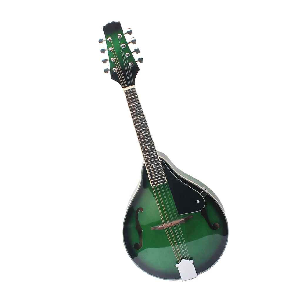 8 String Acoustic Mandolin Folk Instrument for Beginner Music Lovers Green