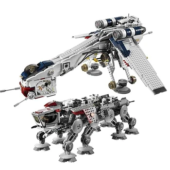 

In stock 05053 Lepinblock Star Wars 05028 Plan The 10195 Republic Dropship Set Building Blocks Bricks Assembly Toys Kids Gifts