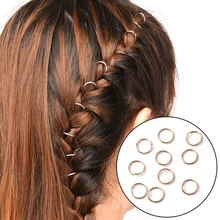 Женские вечерние аксессуары с гальваническим покрытием, 50 шт., заколки, инструмент для дредов, кольца для косичек, свадебные бусинки, манжеты
