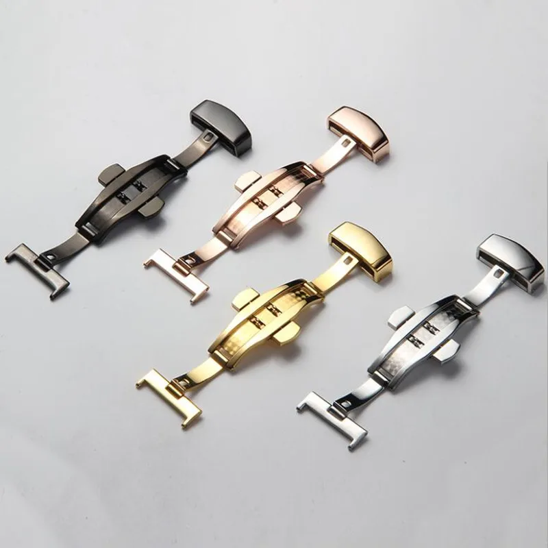 Застежка-бабочка из нержавеющей стали для часов сменный ремешок 22 мм
