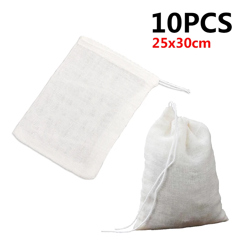Cleaner Filter Bag Reusable Recyclable Cooking Milk Cheese Mesh Drawstring