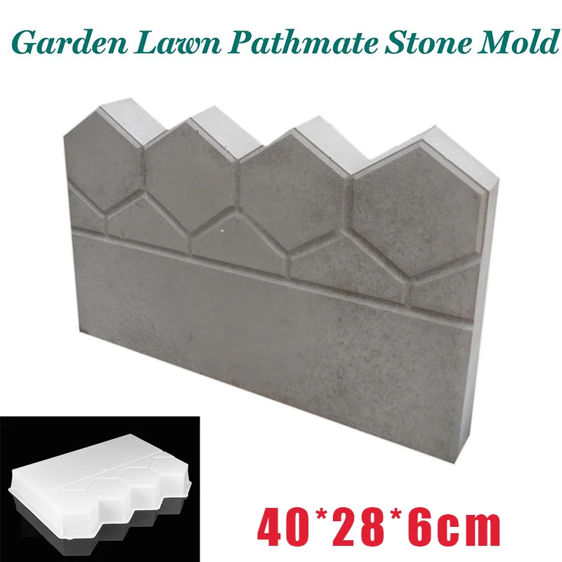 Garden Fencing Concrete Stone Cement Mold Antique Brick Mould Plastic Making DIY Concrete Mould Pave Making Lawn Pond Decor
