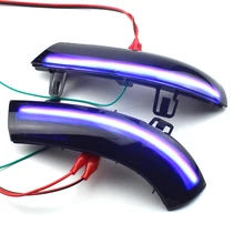 Luz de piscamento dinâmica azul do pisca do sinal da volta do diodo emissor de luz que flui a água para vw golf 5 gti jetta mk5 passat b5.5 b6 sharan