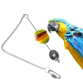 

Parrot Fruit Holder For Hens Toy Pet Chicken Bird Supplies Hanging Feeder Veggies Skewer Cage Accessory Vegetable Chinchilla