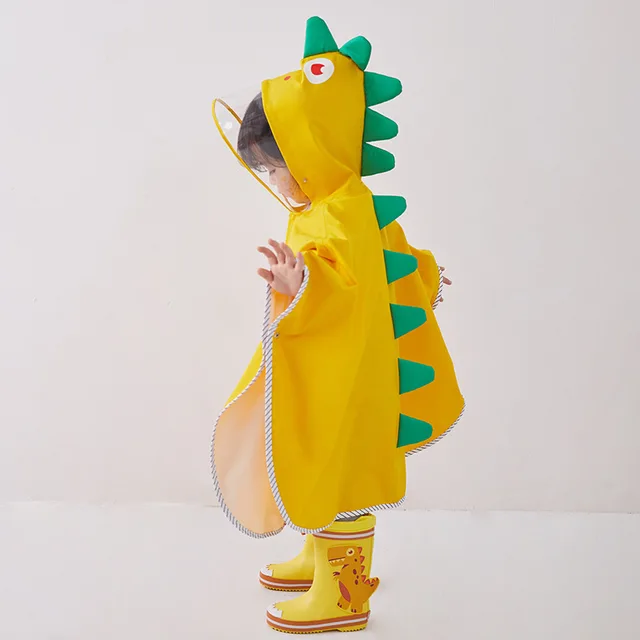 Aranyos Dinoszaurusz Gyerekek Esőkabát Kültéri Vízálló Esőabát Átjárhatatlan Poncho Fiú Lány Ajándék - Image 5