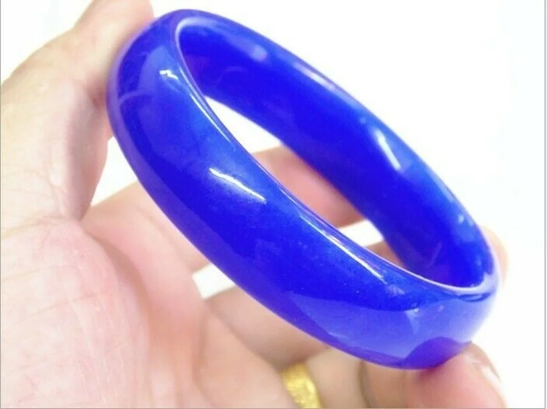 

Натуральный синий женский и мужской браслет ручной работы резной круглый нефритовый браслет модные ювелирные изделия мужские и женские браслеты с Шармами