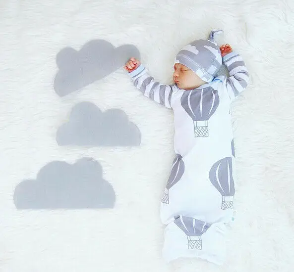 Пеленальное Одеяло для новорожденных; Parisarc; Мягкое хлопковое одеяло для малышей; Пеленальное Одеяло; сумка для сна+ шапка; 0-12 месяцев