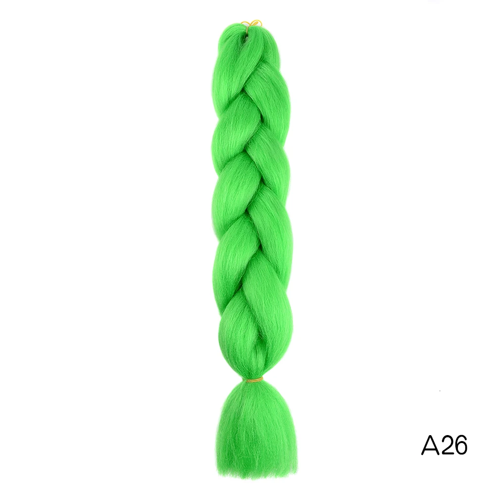 Канекалон плетение синтетические накладные волосы 100 г/упак. 24 дюйма Джамбо плетеные косы волос оплетка kanekalon - Цвет: T1B/красный