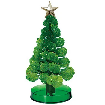 

2021 170mm H Green DIY Visual Magic Growing Paper Crystals Tree Magically Funny Christmas Trees Kids Novelty Toys For Children