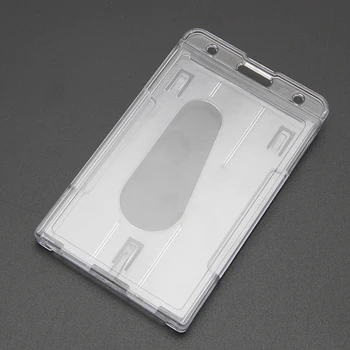 

Hard Plastic ID Access Card Cover Credit Card Case Badge Holder Double Side R9JA