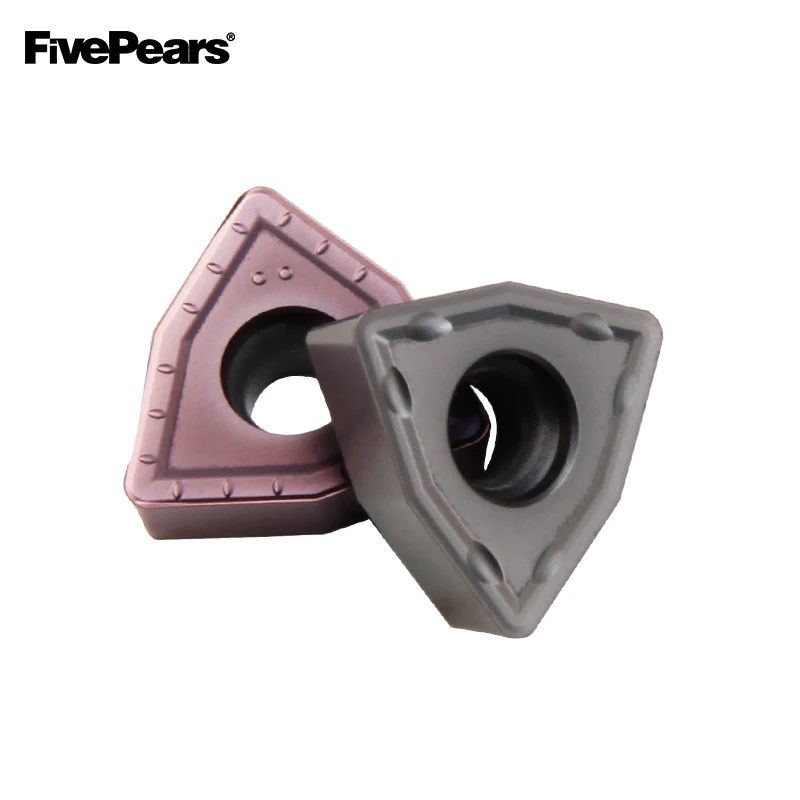 FivePears 10 шт. карбидные вставки WCMX030208 WCMT040208 050308 06T308 080412 U лопасти дрели токарный станок с ЧПУ токарный инструмент