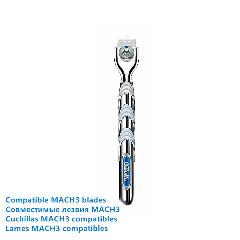 Original Gillette MACH3 Sensitive Turbo Razor Handle Compatible with all 3-layer blades of Mach3 High Quality Shaver Handle