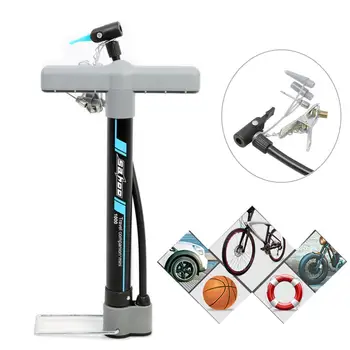 

130psi High Pressure Bicycle Pump Presta Schrader Valve with Multi-function Gas Nozzle Bike Motorcycle Car Ball Inflatable Toy