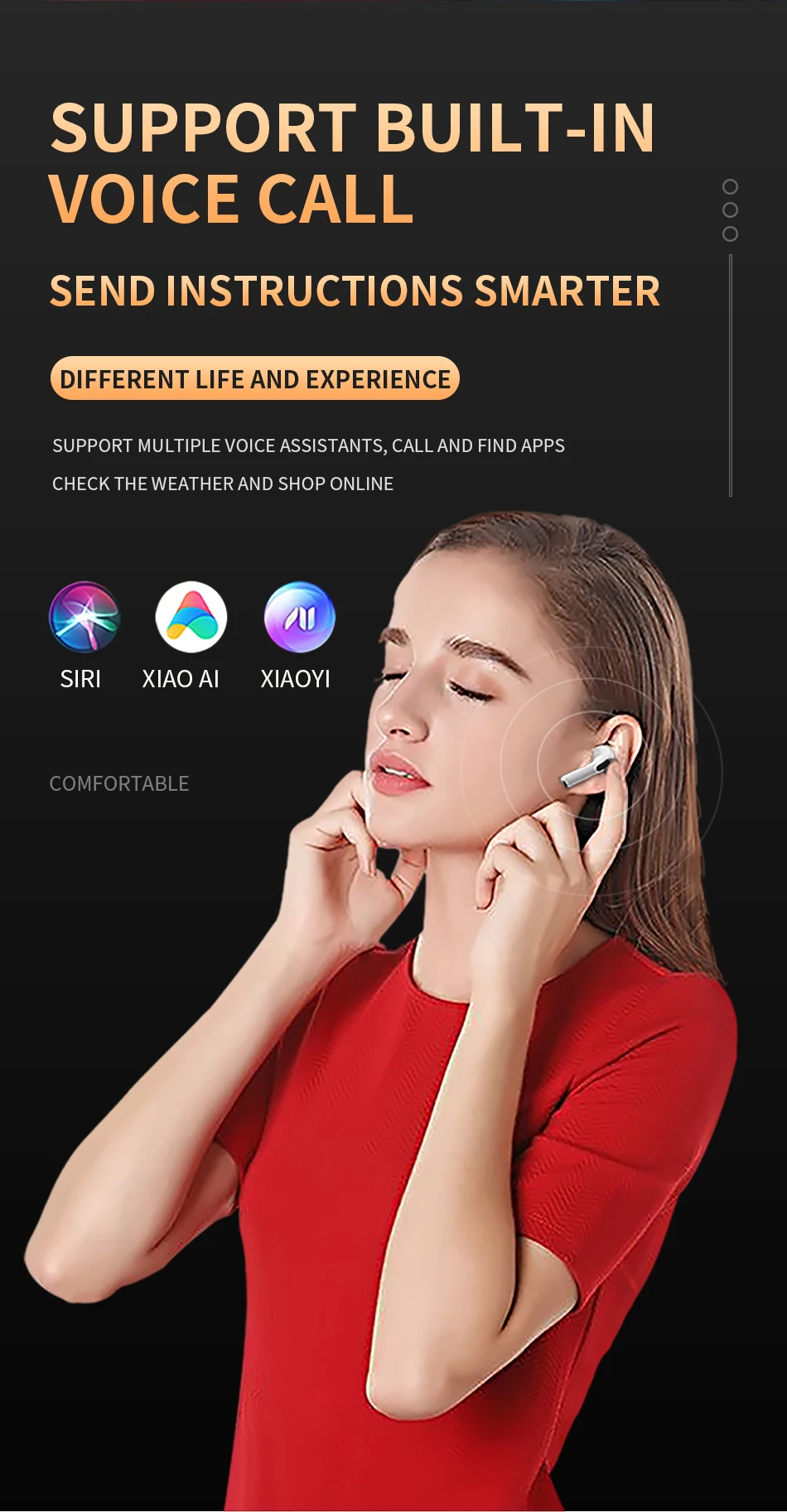 Air Pro 6 TWS Bluetooth Headphone Wireless Earphone HiFi Bass Game Headset Touch Control 6 Generation Pro6 tws Bluetooth Earbuds