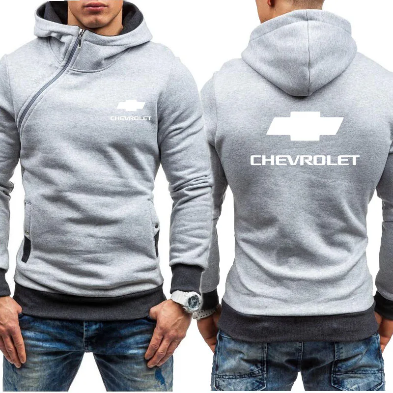 Мужские толстовки для Chevrolet с логотипом автомобиля, повседневные Хип-хоп толстовки Harajuku с длинным рукавом, флисовые теплые толстовки с капюшоном, мужская куртка на молнии K - Цвет: as picture