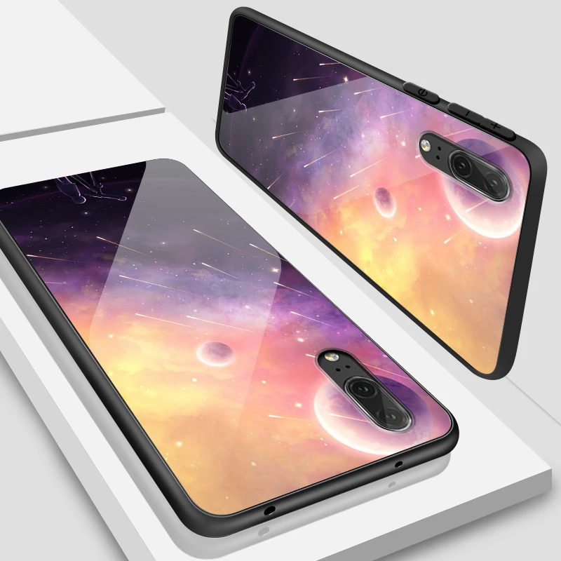 Чехлы из закаленного стекла для huawei Enjoy 9s Mate20 Lite Pro Nova 2 3i 4 P Smart+ P20 P30 Honor Play Star противоударный защитный чехол - Цвет: W151