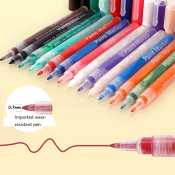 

Non Toxic Acrylic Paint Pen Easy Apply Drawing For Kids Art Markers Water Based Waterproof Portable Wrote On Canvas Fine Tip