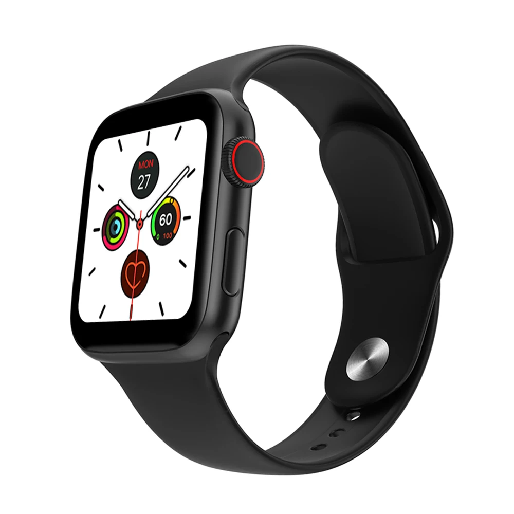 Black Silicone Finow W68 Смарт-часы reloj 1,54 дюймов с дисплеем BT умные часы для мужчин монитор сердечного ритма для Apple IOS Android телефон умные часы - Цвет: Black Silicone