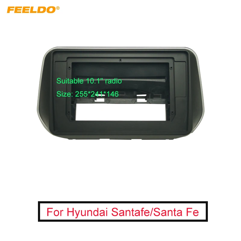 

FEELDO Car Audio 10.1" Big Screen DVD Fascia Frame Adapter For Hyundai Santafe/Santa Fe 2Din Dash Installation Panel Frame Kit