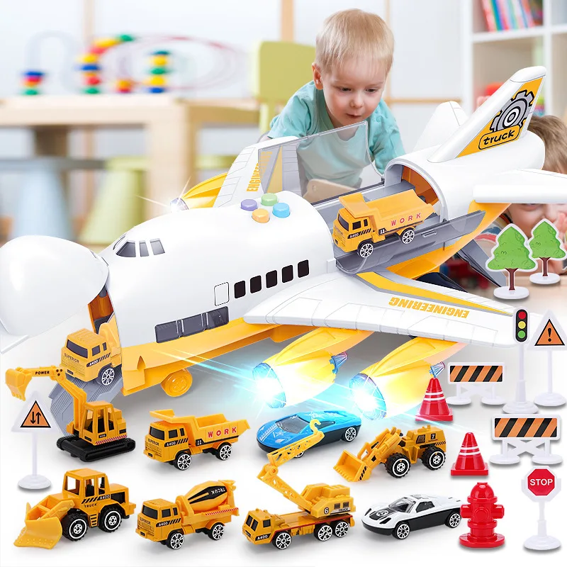 

Children Plane Toy Boy Baby Extra Large Music Camera Track Drop-resistant Inertia Toy Car Model Aircraft Model