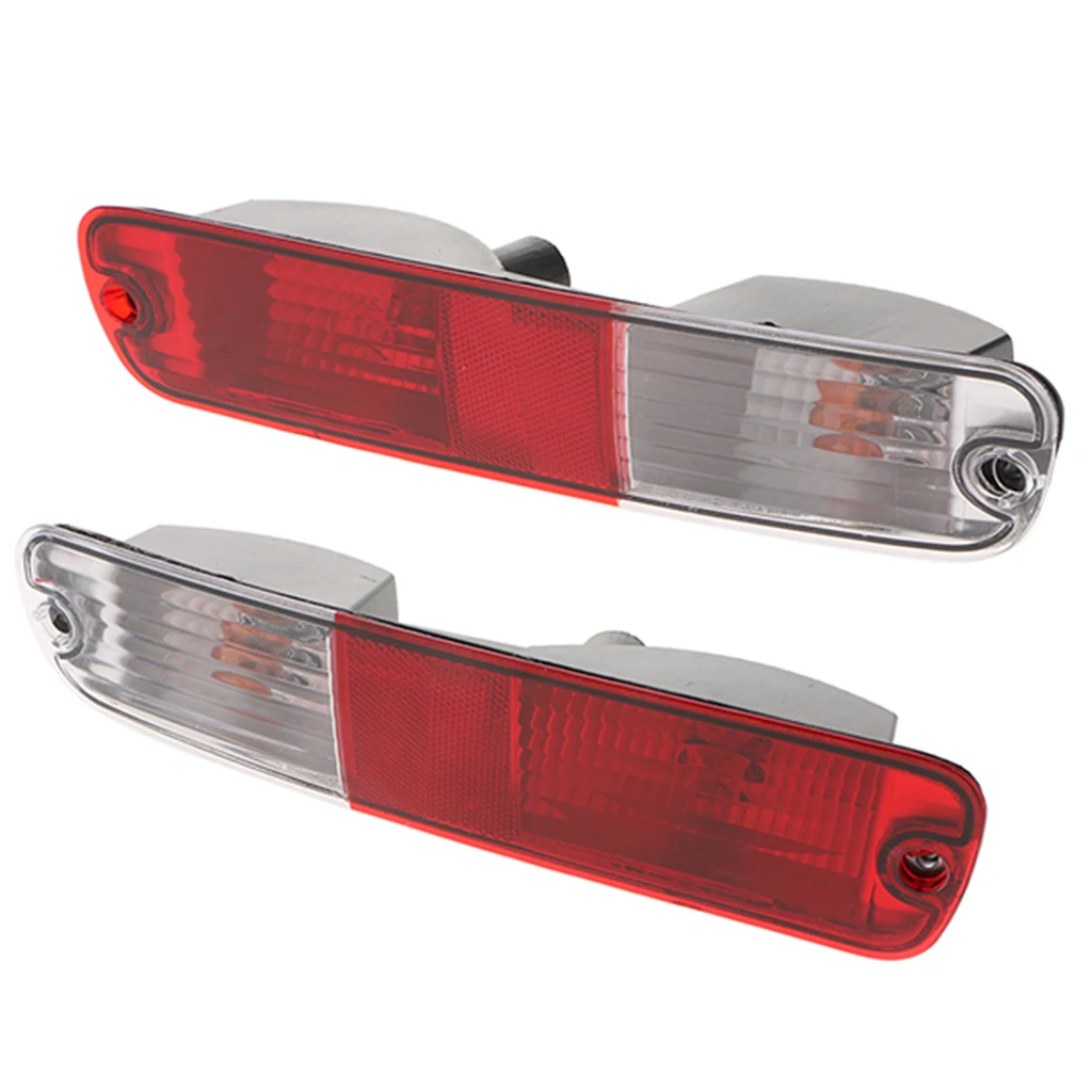 Left+Right Side Bumper Reflector Lights For Mitsubishi Pajero MONTERO 03-06