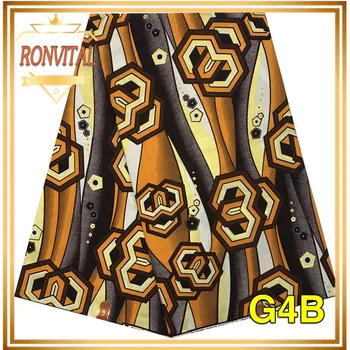 

RONVITAL GOLDEN WAX PRINT FABRIC AFRICA PRINT MATERIAL LADY DRESS DIY WAX FABRIC NIGERIA STYLES 100% COTTON 6YARDS/FREE SHIPPING