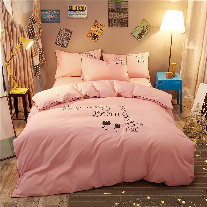 Boy Girl Kids Winter Warm Aole Cotton 3/4 pcs Bedding Sets Bedlinens King Queen Double Size Duvet Cover 1.5m 1.8m 2m Flat Sheets - Цвет: As Photo 11