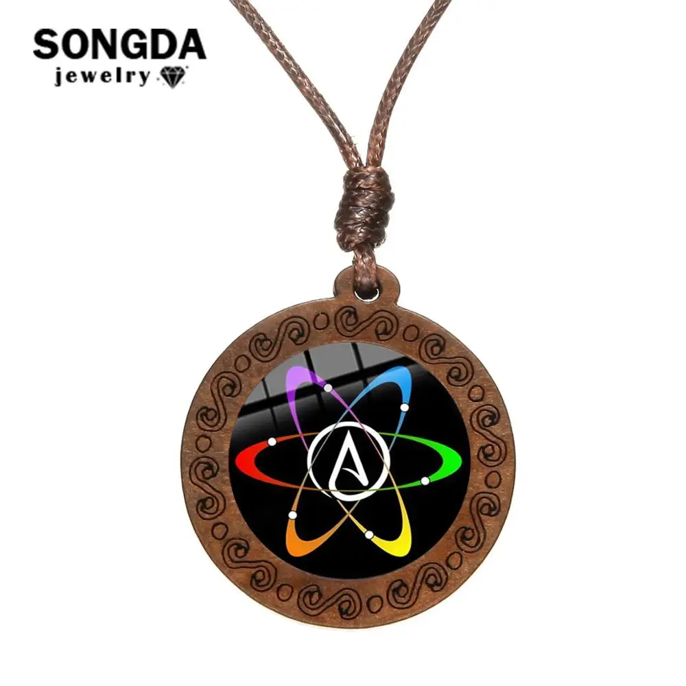 SONGDA материализм ожерелье для атеизма искусственное стекло кабошон с фото колье