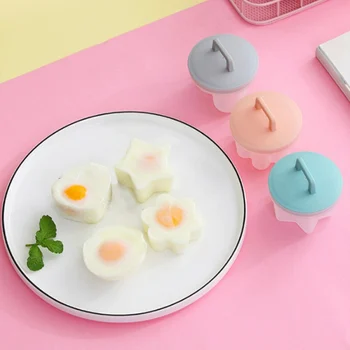 

4 PCS Kitchen Steaming Egg Set For Breakfast Omelette Mold Home Creative Set Comes With Oil Brush Box Tools Egg Poachers 2020