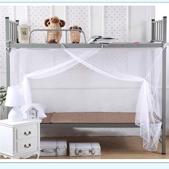 

Single Double King Super King Size White Insect Control Mosquito Net Student Practical Four Corner Bed Canopy Household Supplies