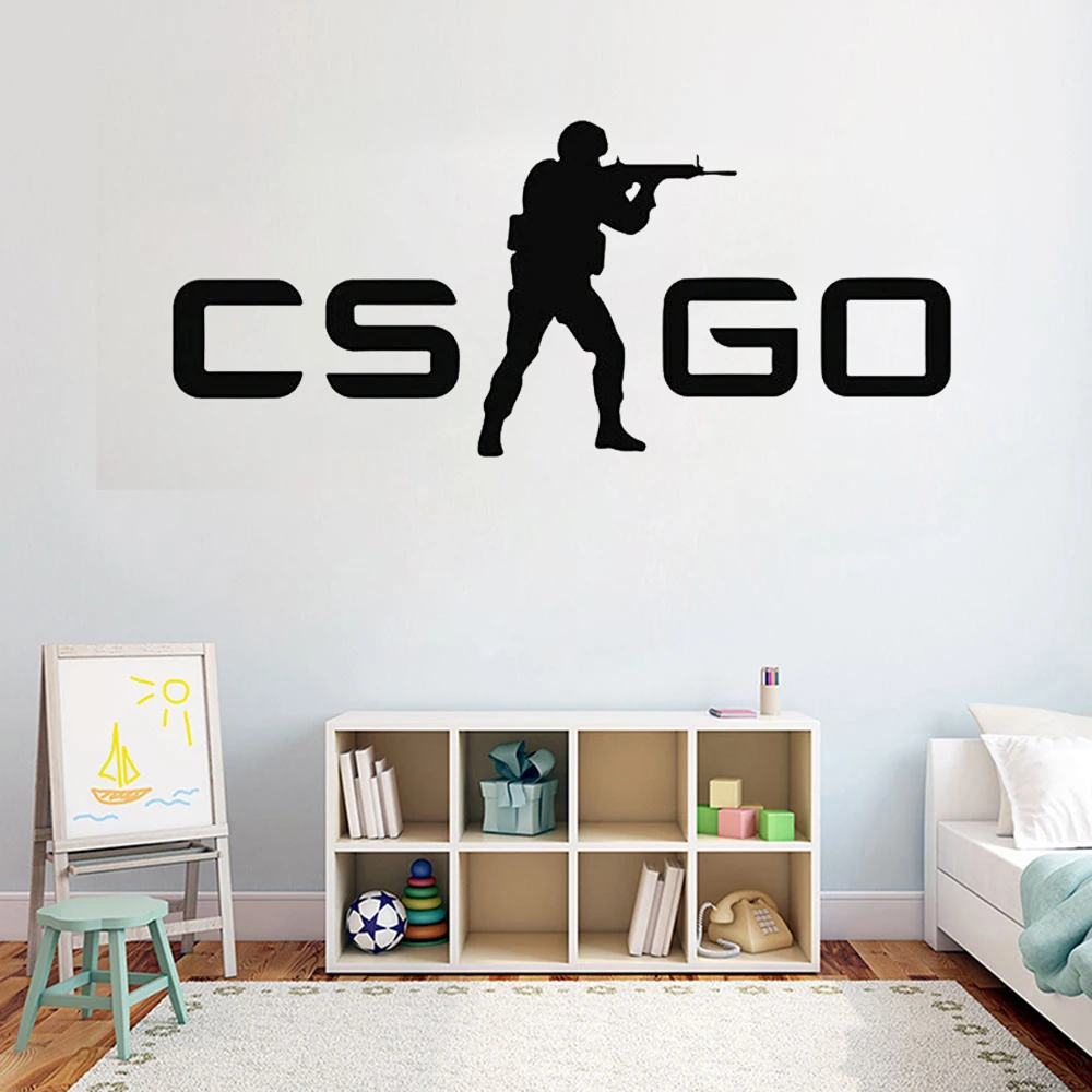 Для комнаты подростка Украшение Наклейка игра счетчик Strike стикер на стену CS GO обои виниловые художественные фрески домашний декор DIY стикер s Y114