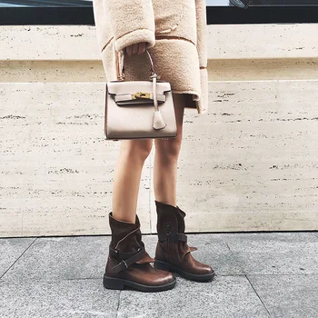 

Winter shoes Children Martin boots British style women all-match handsome color-polishing short boots belt buckle motorcycle