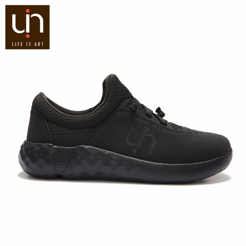 Серия UIN Benasque, брендовые черные кроссовки для женщин/мужчин, спортивная обувь из микрофибры, повседневная легкая прогулочная обувь - Цвет: Chic Black