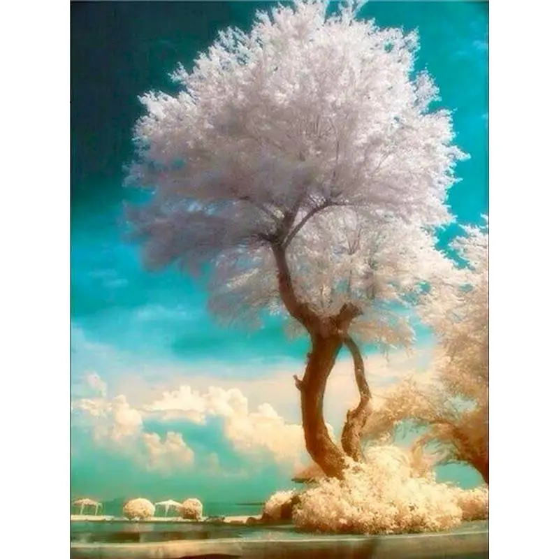 

GATYZTORY Winter snow sceney Oil Painting By Number Kits Diy Framed On Canvas tree Landscape Picture By Number Craft