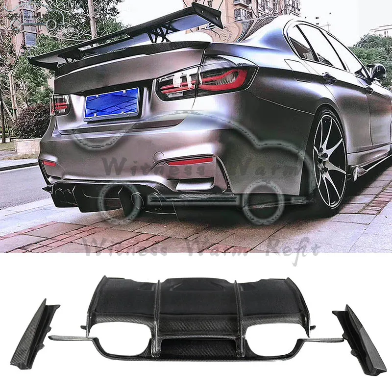 Бампер для BMW F30 AN/GG M3 4 шт. задний бампер из натурального углеродного волокна