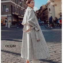 Женское зимнее пальто модное женское кашемировое повседневное двубортное длинное пальто